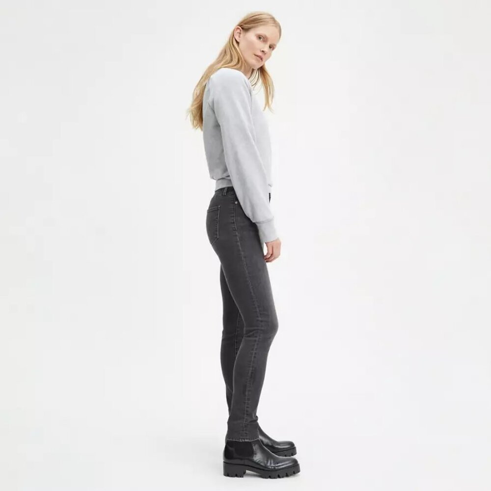 Levi 311 Shaping‎ Skinny Stretch Mid Rise Dark Gray 10S Tummy Slimming Stella